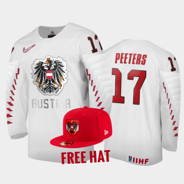 Senna Peeters Austria Hockey White Free Hat Jersey...