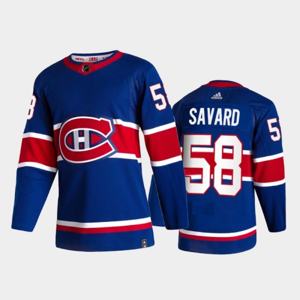Montreal Canadiens David Savard #58 2021 Reverse R...