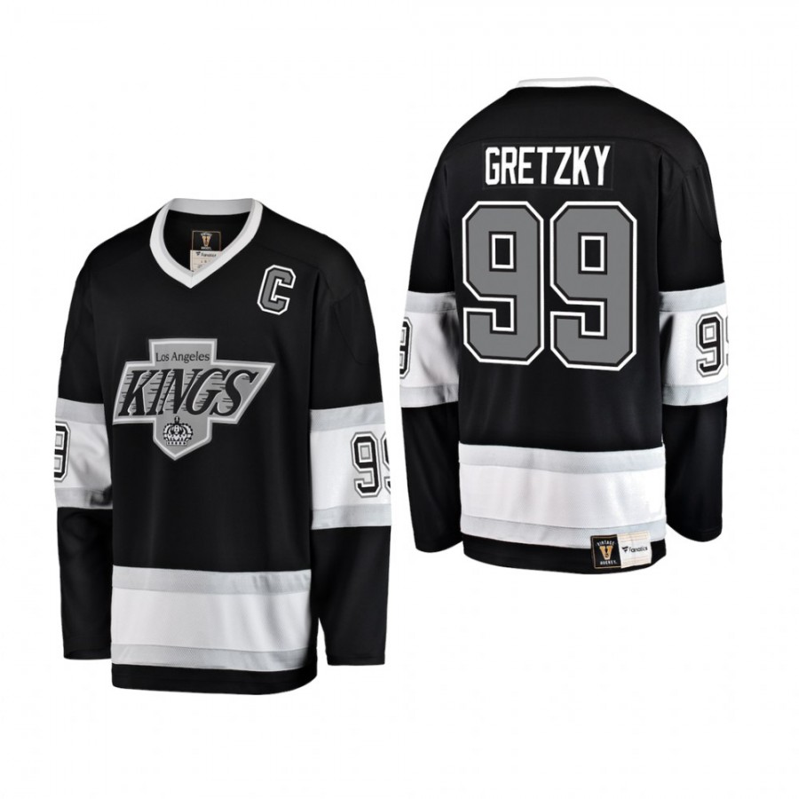 Fanatics Branded Wayne Gretzky Black Los Angeles Kings Premier Breakaway Retired Player Jersey