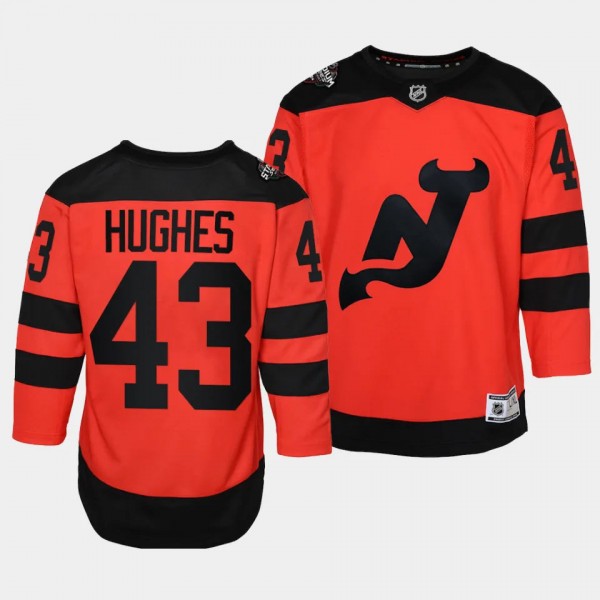 New Jersey Devils #43 Luke Hughes 2024 NHL Stadium...