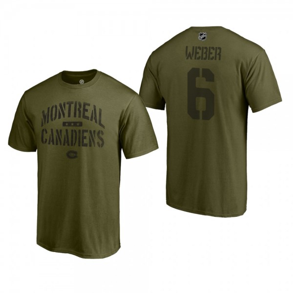 Montreal Canadiens Shea Weber #6 Jungle Khaki Camo Collection T-Shirt