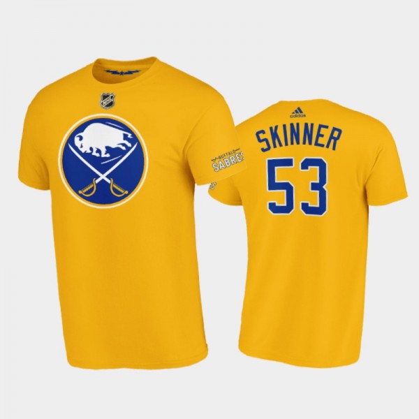 2020-21 Buffalo Sabres Jeff Skinner #53 Alternate Name & Number Yellow T-Shirt