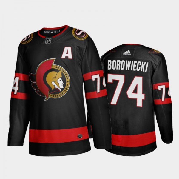 Ottawa Senators Mark Borowiecki #74 Home Black 202...